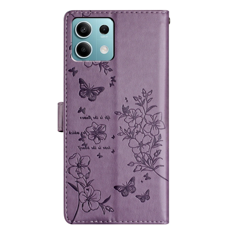 For Redmi Note 13 5G Butterflies and Flowers Leather Phone Case