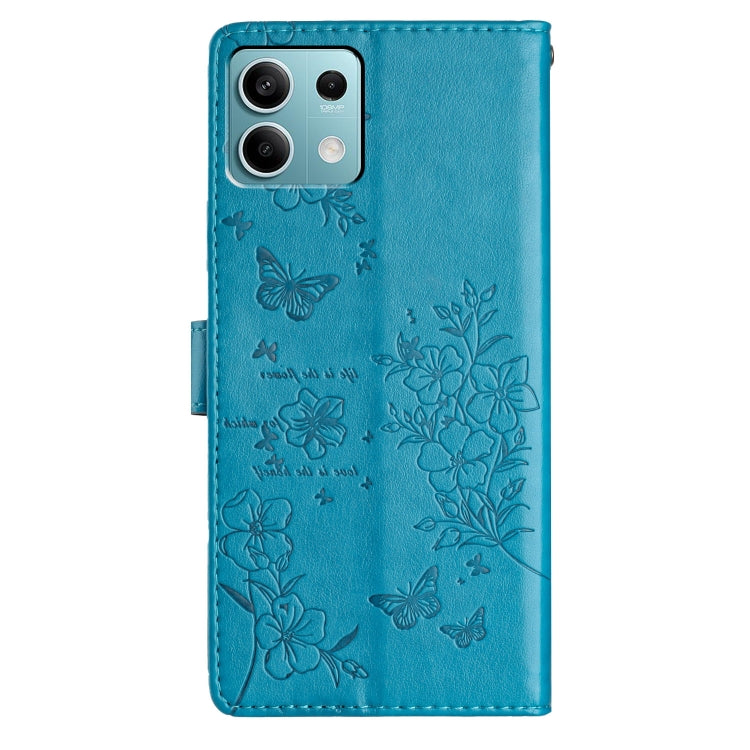 For Redmi Note 13 5G Butterflies and Flowers Leather Phone Case