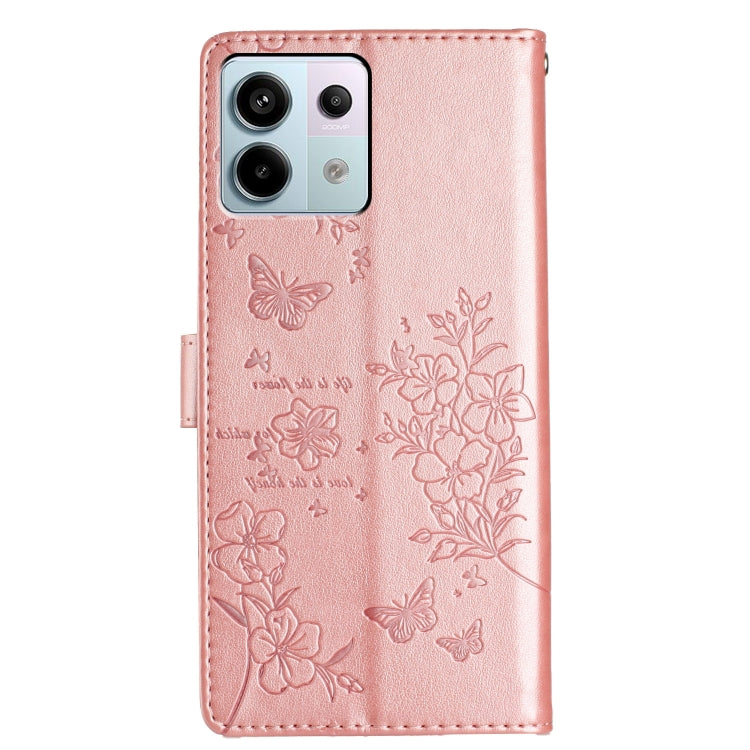 For Redmi Note 13 Pro 5G Butterflies and Flowers Leather Phone Case
