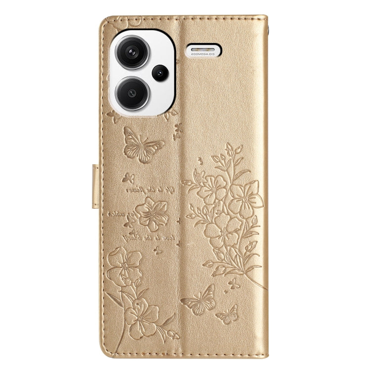 For Redmi Note 13 Pro+ Butterflies and Flowers Leather Phone Case