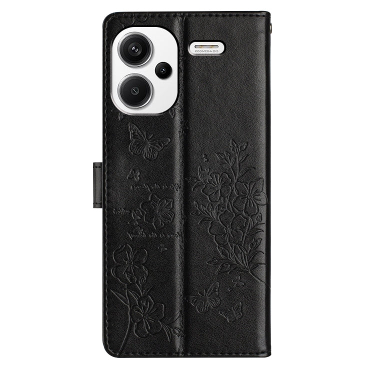 For Redmi Note 13 Pro+ Butterflies and Flowers Leather Phone Case