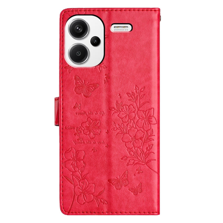 For Redmi Note 13 Pro+ Butterflies and Flowers Leather Phone Case