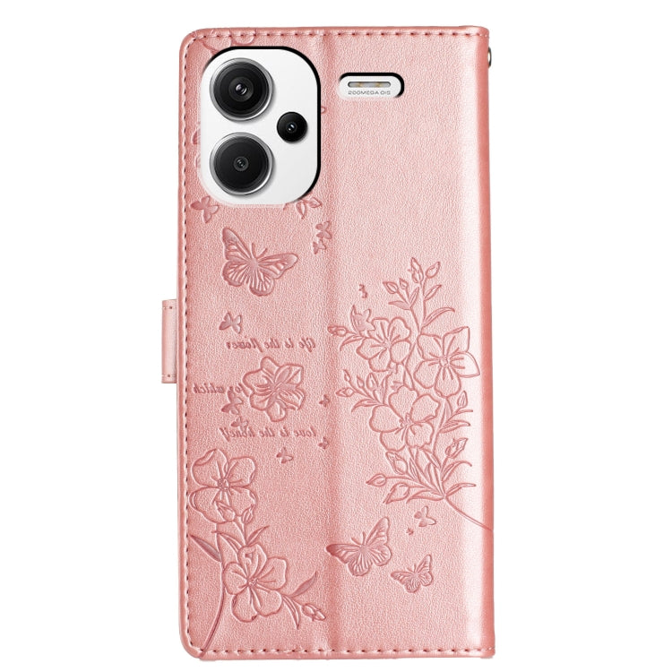 For Redmi Note 13 Pro+ Butterflies and Flowers Leather Phone Case
