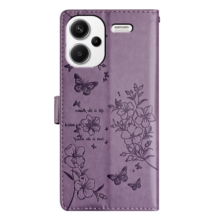 For Redmi Note 13 Pro+ Butterflies and Flowers Leather Phone Case