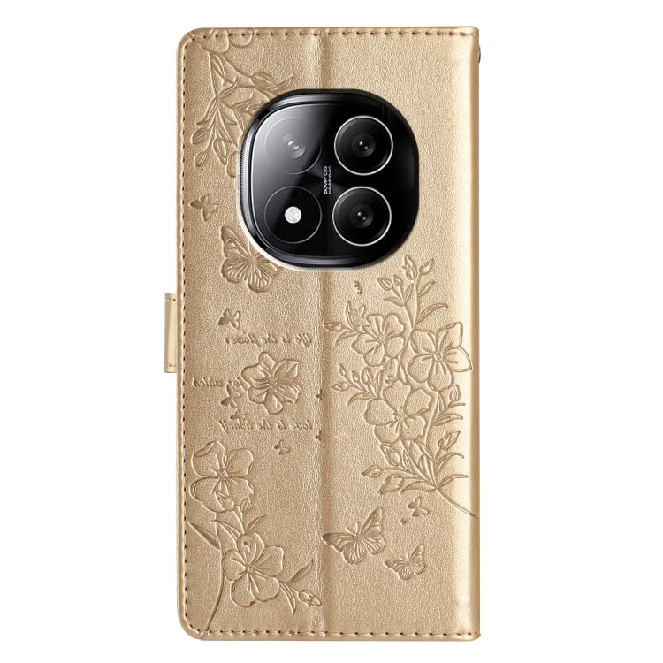 For Redmi Note 14 Pro+ 5G Butterflies and Flowers Leather Phone Case