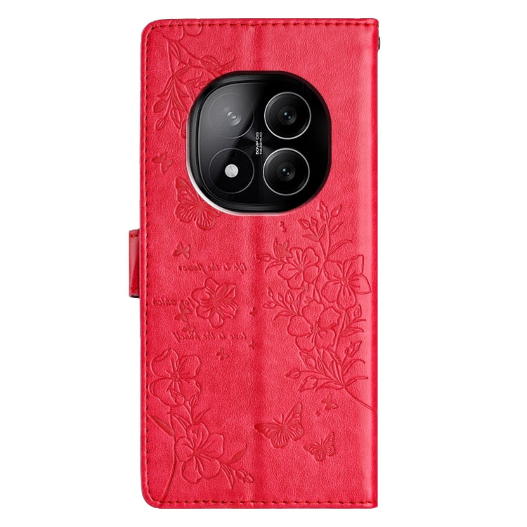 For Redmi Note 14 Pro+ 5G Butterflies and Flowers Leather Phone Case