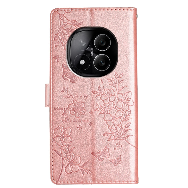 For Redmi Note 14 Pro+ 5G Butterflies and Flowers Leather Phone Case