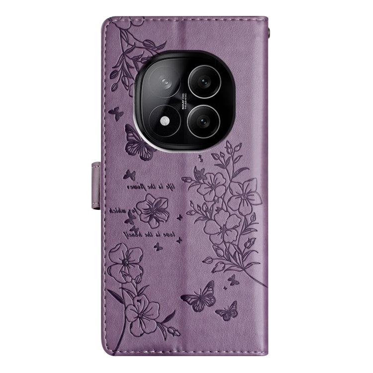For Redmi Note 14 Pro+ 5G Butterflies and Flowers Leather Phone Case