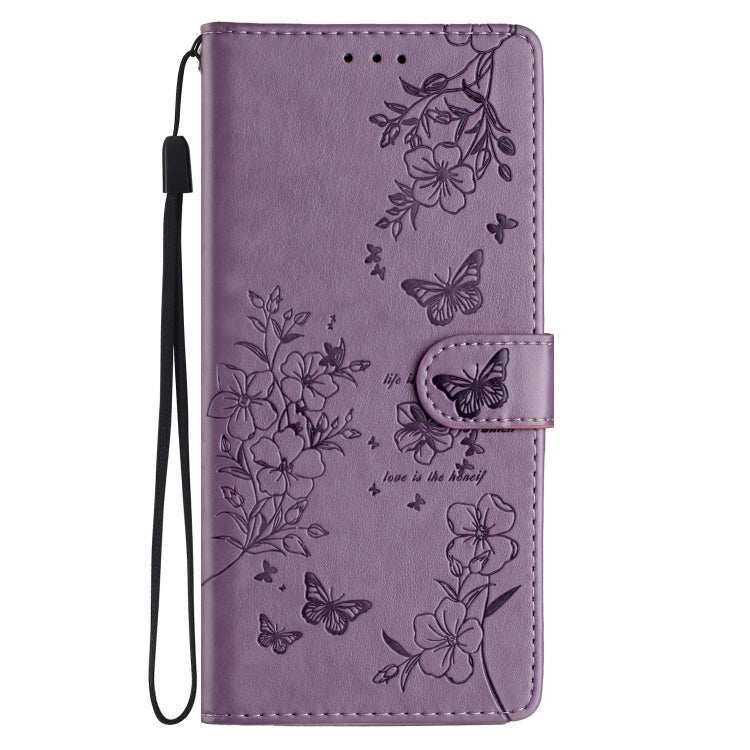 For Redmi A4 5G Butterflies and Flowers Leather Phone Case