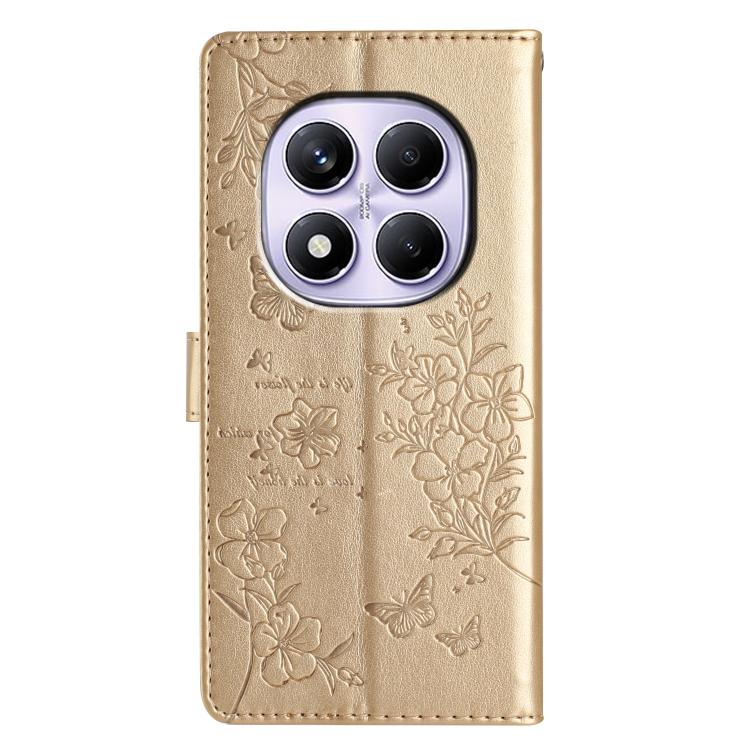 For Redmi Note 14 Pro 4G Butterflies and Flowers Leather Phone Case