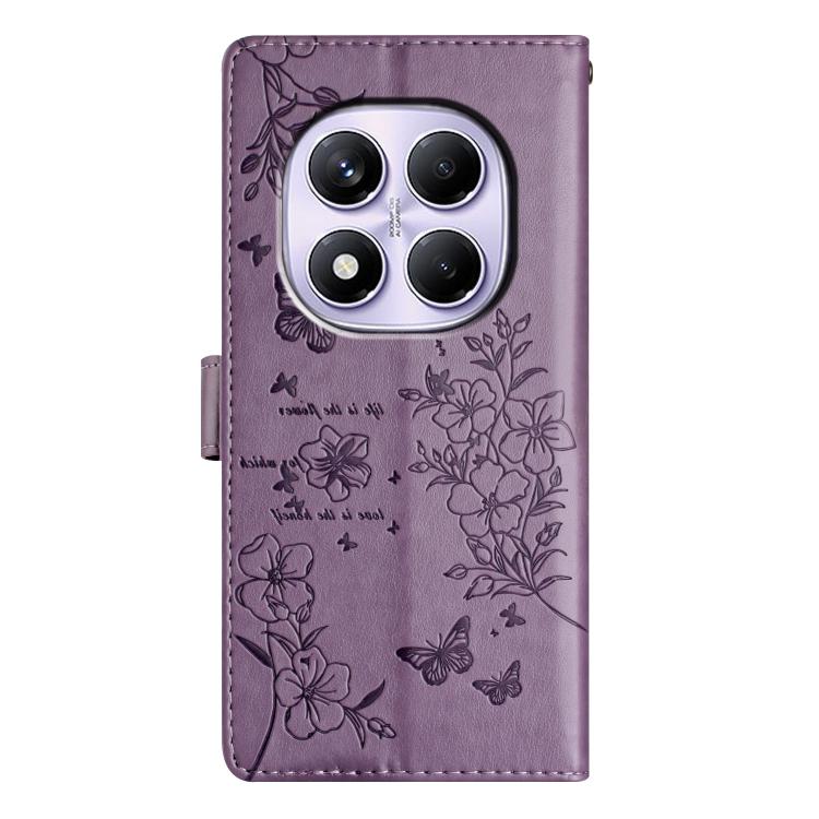 For Redmi Note 14 Pro 4G Butterflies and Flowers Leather Phone Case