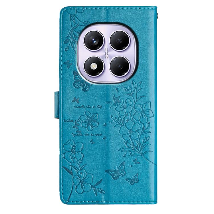 For Redmi Note 14 Pro 4G Butterflies and Flowers Leather Phone Case
