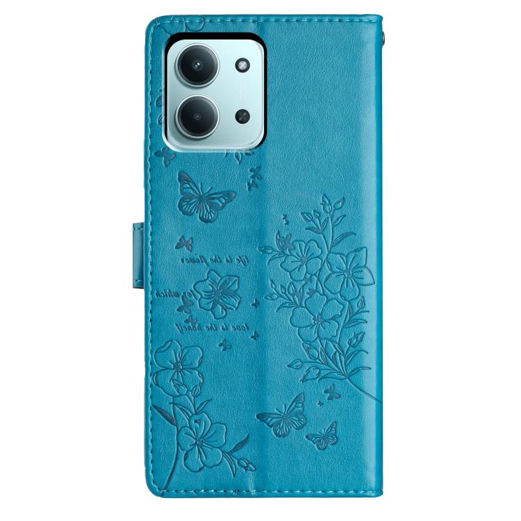 For Redmi 15C 5G / 4G Global 171mm Butterflies and Flowers Leather Phone Case