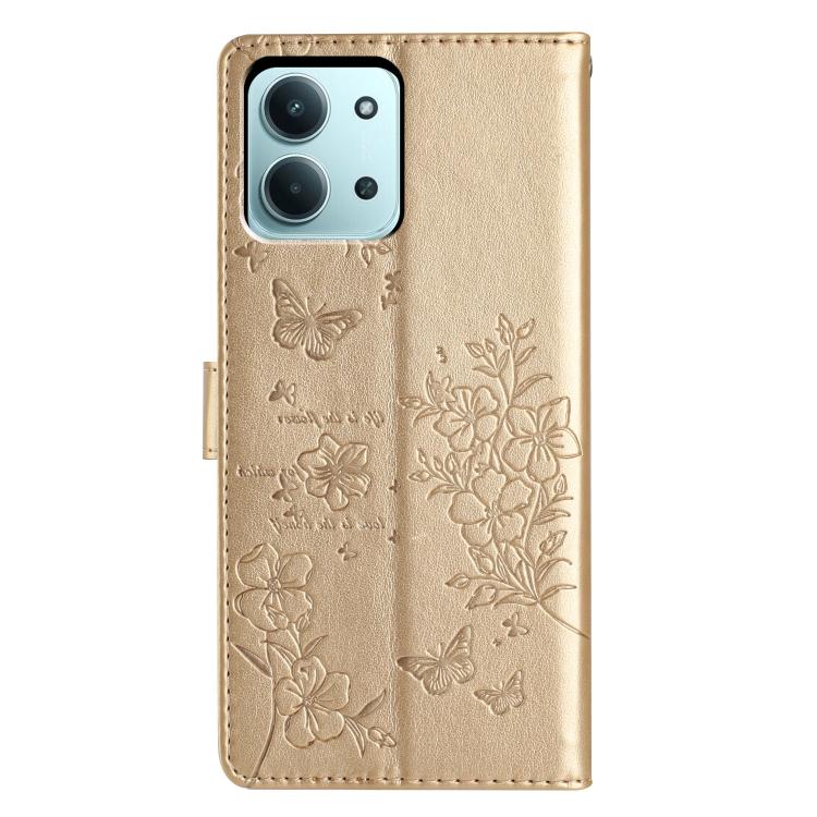 For Redmi 15C 5G / 4G EU 173mm Butterflies and Flowers Leather Phone Case