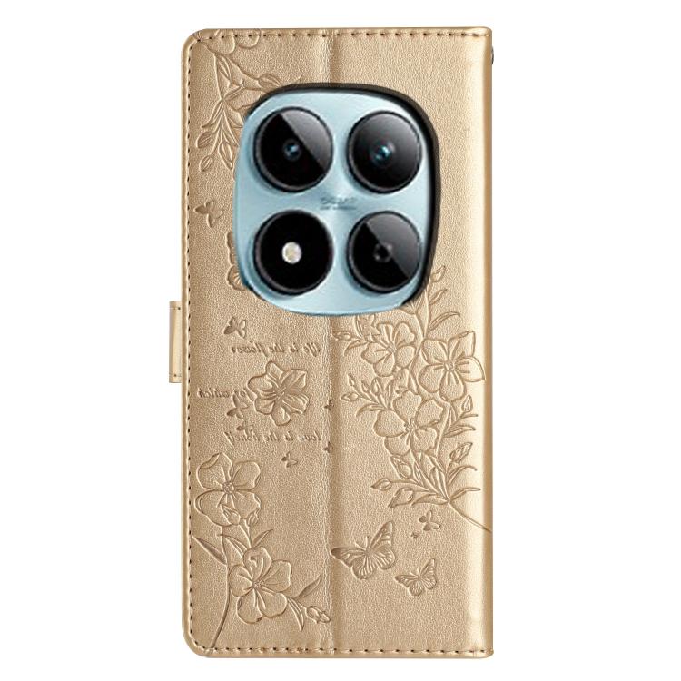 For Redmi Note 15 Pro+ 5G Global 163.3mm Butterflies and Flowers Leather Phone Case