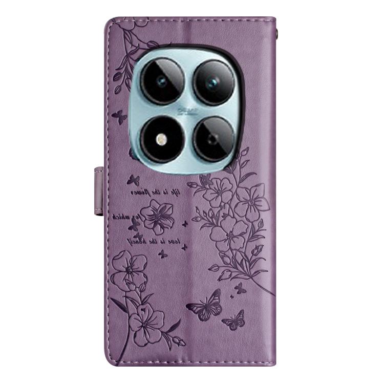 For Redmi Note 15 Pro 5G Global 163.6mm Butterflies and Flowers Leather Phone Case
