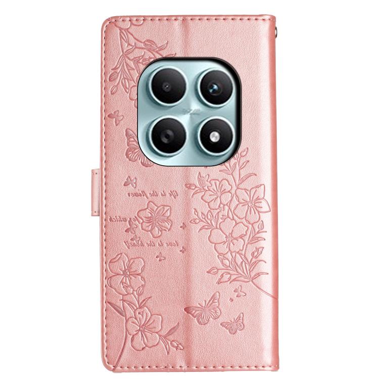 For Redmi Note 15 4G / 5G Global 164mm Butterflies and Flowers Leather Phone Case