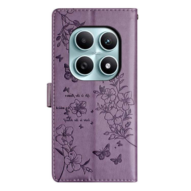 For Redmi Note 15 4G / 5G Global 164mm Butterflies and Flowers Leather Phone Case