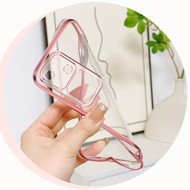 For vivo S18 Plated Gradient Glitter Butterfly Holder TPU Phone Case