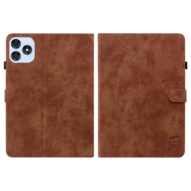For itel VistaTab 30 Tiger Pattern Flip Leather Tablet Case
