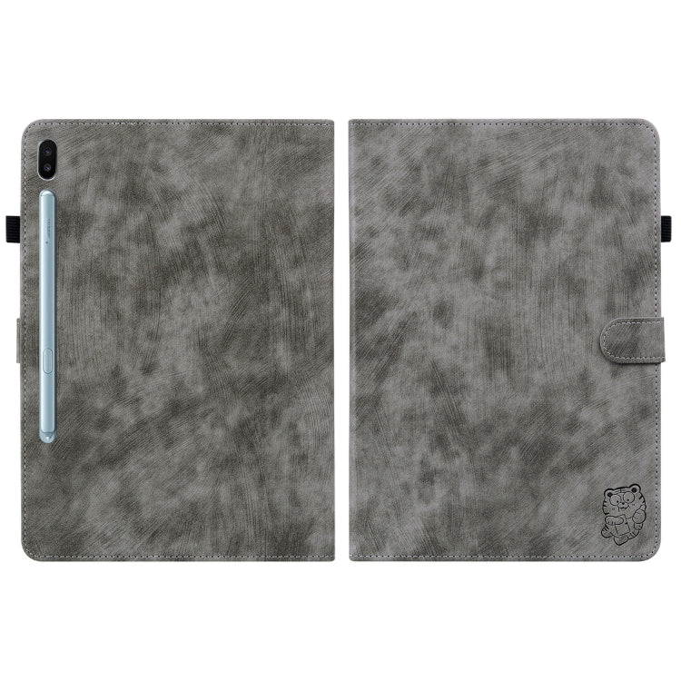 For Samsung Galaxy Tab S6 SM-T860/T865  Tiger Pattern Flip Leather Tablet Case, without Pen