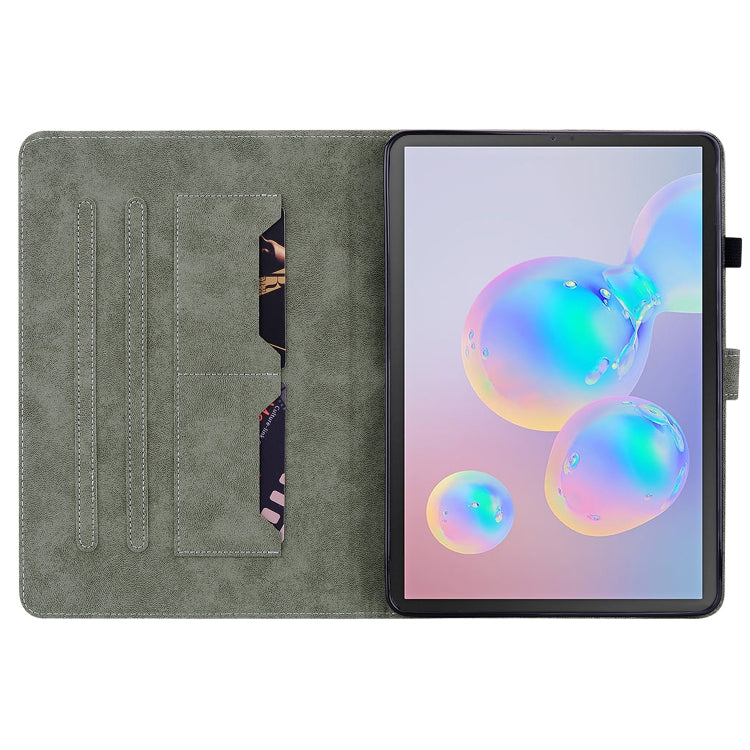 For Samsung Galaxy Tab S6 SM-T860/T865  Tiger Pattern Flip Leather Tablet Case, without Pen