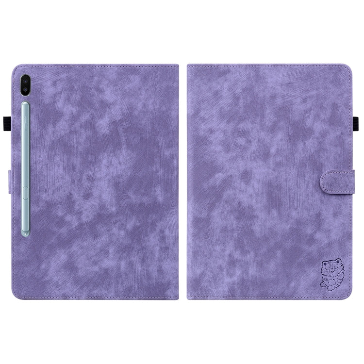 For Samsung Galaxy Tab S6 SM-T860/T865  Tiger Pattern Flip Leather Tablet Case, without Pen