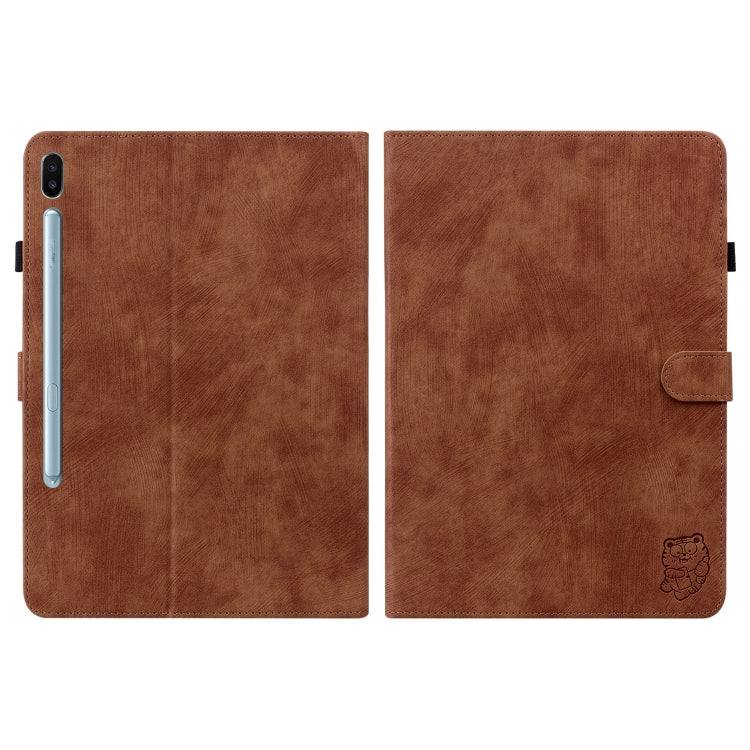 For Samsung Galaxy Tab S6 SM-T860/T865  Tiger Pattern Flip Leather Tablet Case, without Pen
