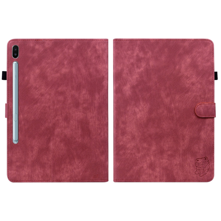 For Samsung Galaxy Tab S6 SM-T860/T865  Tiger Pattern Flip Leather Tablet Case, without Pen
