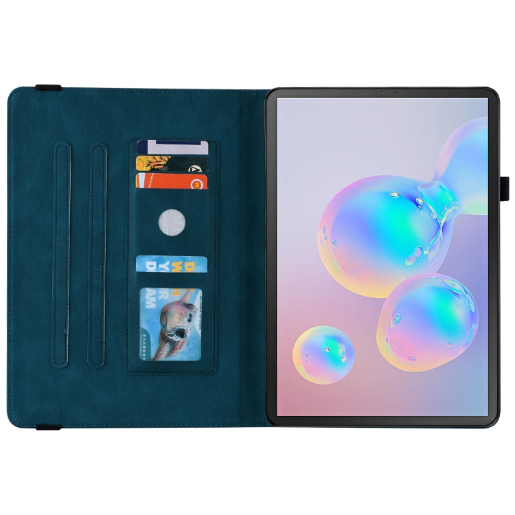For Samsung Galaxy Tab S6 SM-T860/T865 Butterfly Flower Embossed Leather Tablet Case, without Pen