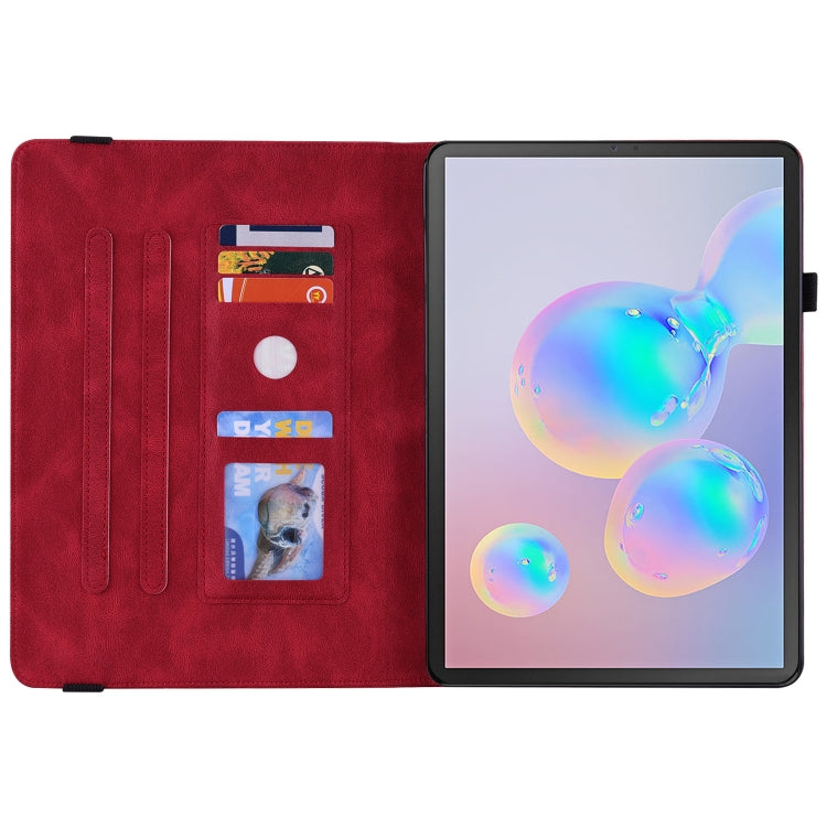 For Samsung Galaxy Tab S6 SM-T860/T865 Butterfly Flower Embossed Leather Tablet Case, without Pen