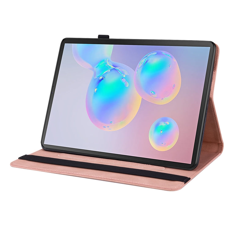 For Samsung Galaxy Tab S6 SM-T860/T865 Butterfly Flower Embossed Leather Tablet Case, without Pen
