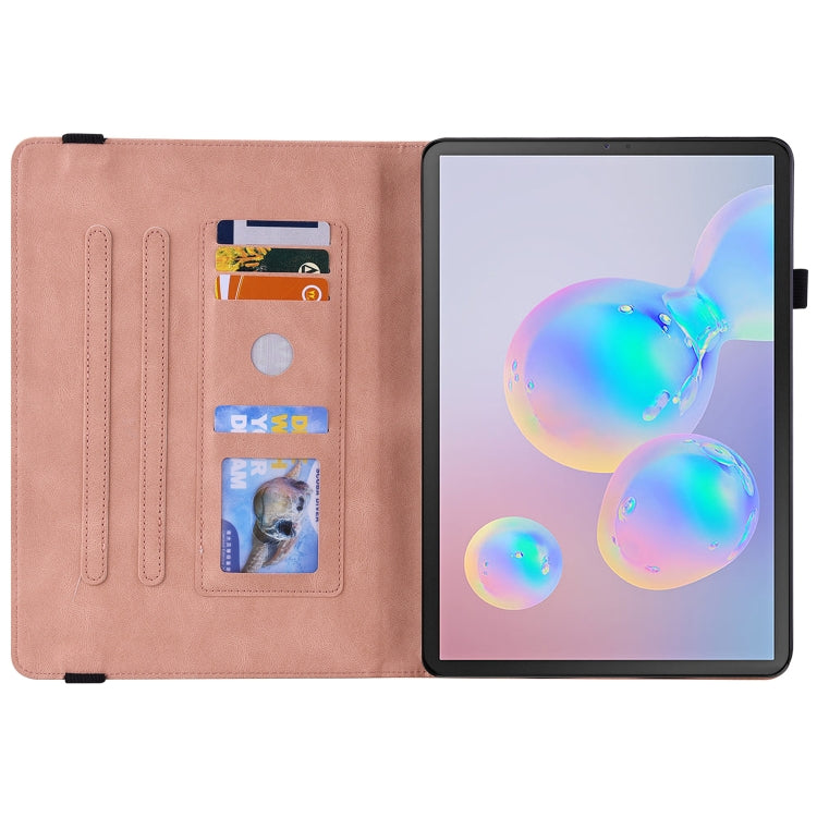 For Samsung Galaxy Tab S6 SM-T860/T865 Butterfly Flower Embossed Leather Tablet Case, without Pen