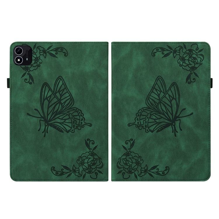 For itel Pad One 10.1 Butterfly Flower Embossed Leather Tablet Case