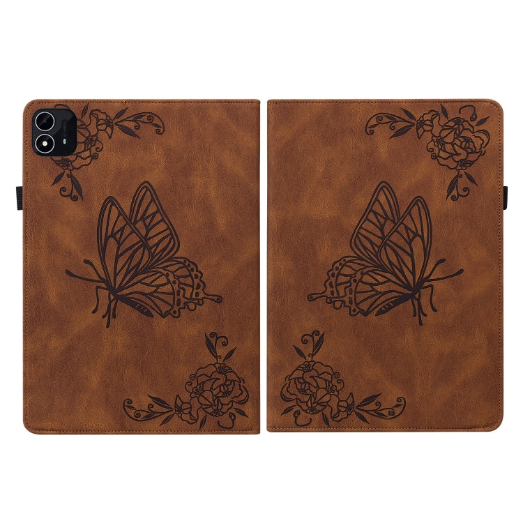 For itel Pad One 10.1 Butterfly Flower Embossed Leather Tablet Case