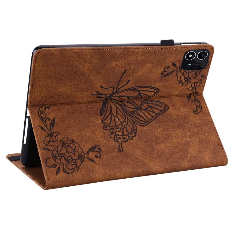 For itel Pad One 10.1 Butterfly Flower Embossed Leather Tablet Case