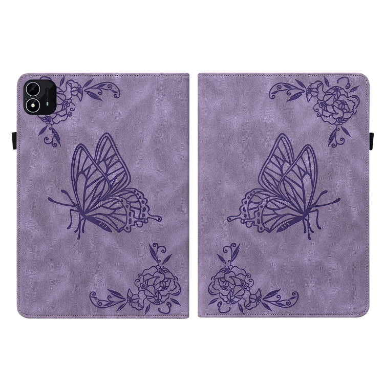 For itel Pad One 10.1 Butterfly Flower Embossed Leather Tablet Case