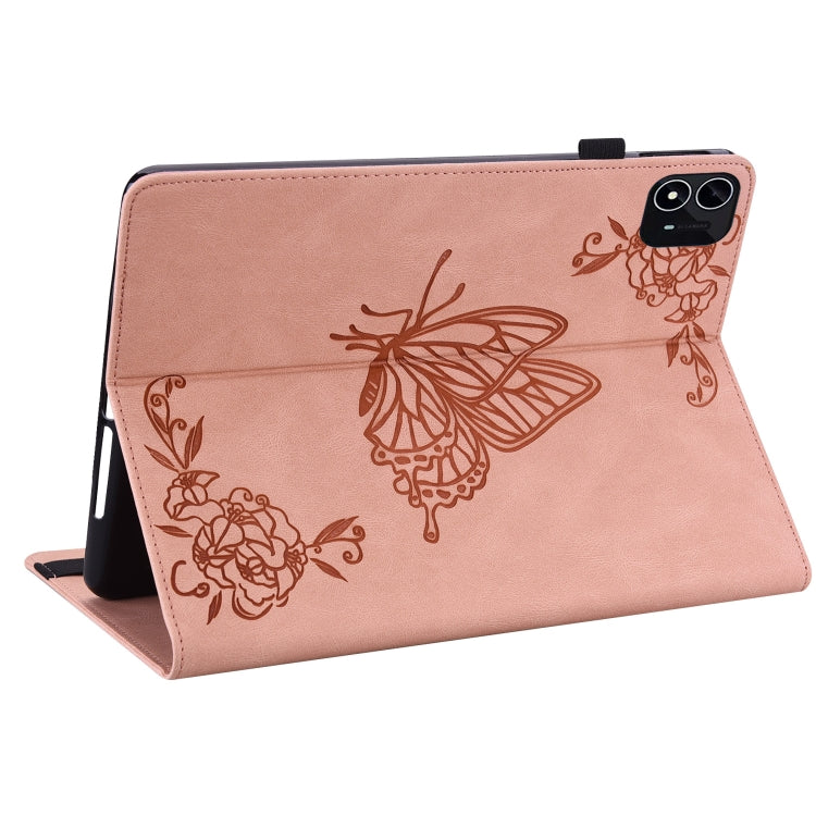 For itel Pad One 10.1 Butterfly Flower Embossed Leather Tablet Case