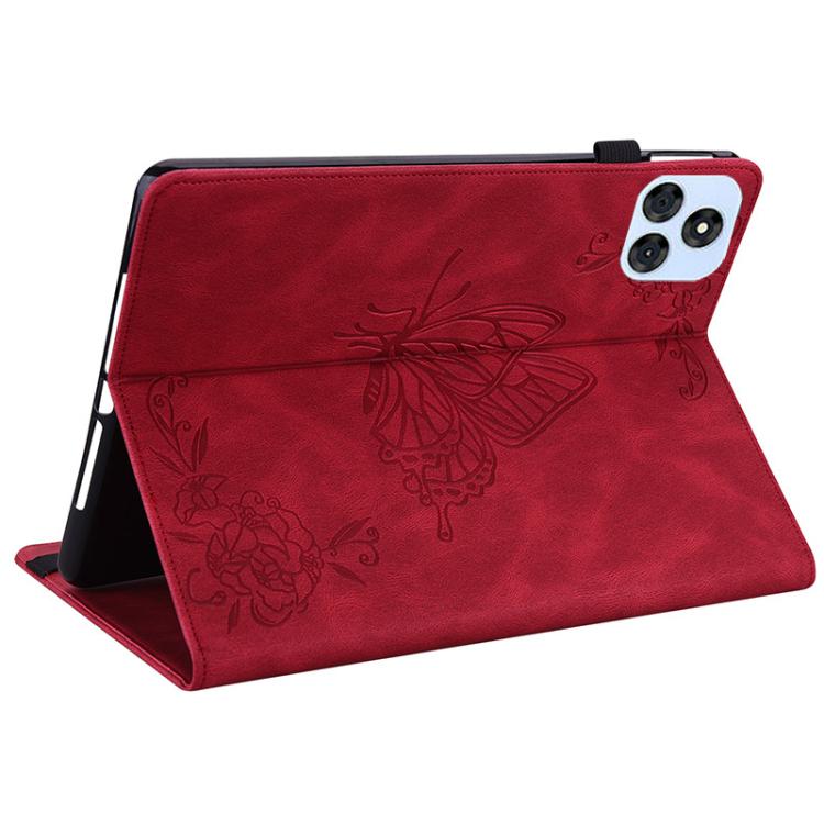 For itel VistaTab 30 Butterfly Flower Embossed Leather Tablet Case