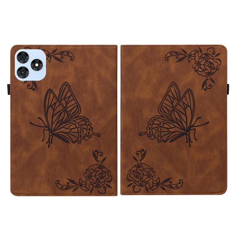 For itel VistaTab 30 Butterfly Flower Embossed Leather Tablet Case