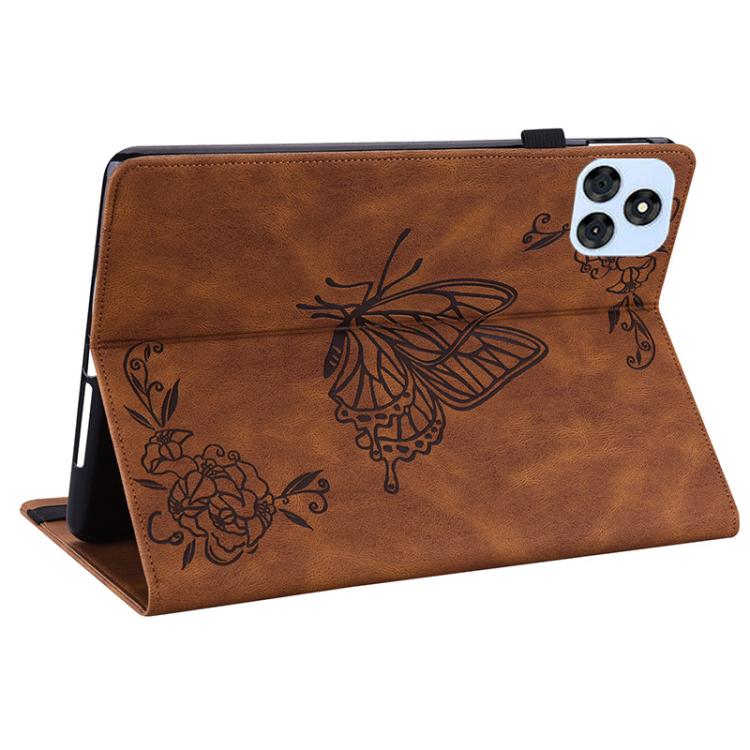For itel VistaTab 30 Butterfly Flower Embossed Leather Tablet Case