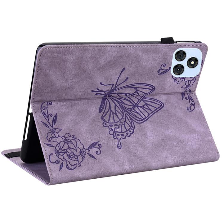 For itel VistaTab 30 Butterfly Flower Embossed Leather Tablet Case