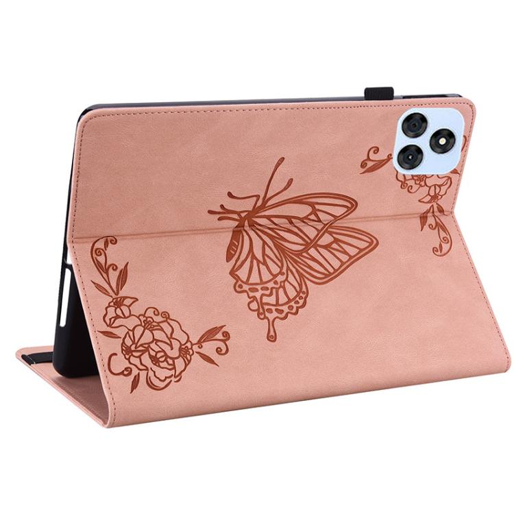 For itel VistaTab 30 Butterfly Flower Embossed Leather Tablet Case