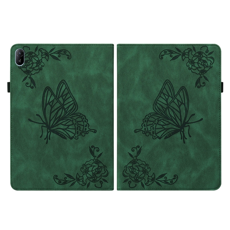For Huawei MatePad SE 11 2024 Butterfly Flower Embossed Leather Tablet Case