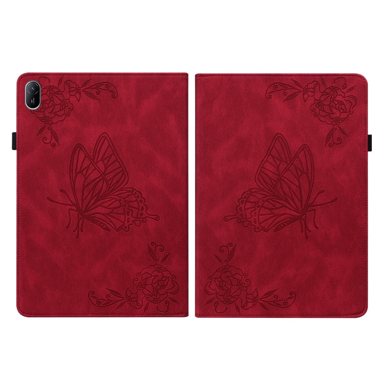 For Huawei MatePad SE 11 2024 Butterfly Flower Embossed Leather Tablet Case