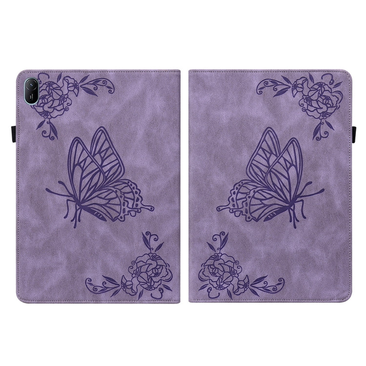 For Huawei MatePad SE 11 2024 Butterfly Flower Embossed Leather Tablet Case