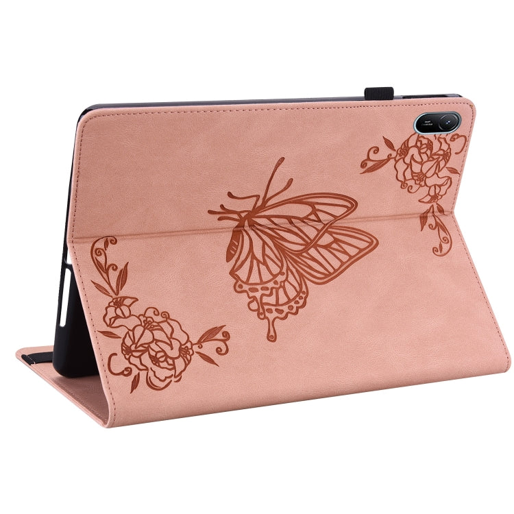 For Huawei MatePad SE 11 2024 Butterfly Flower Embossed Leather Tablet Case