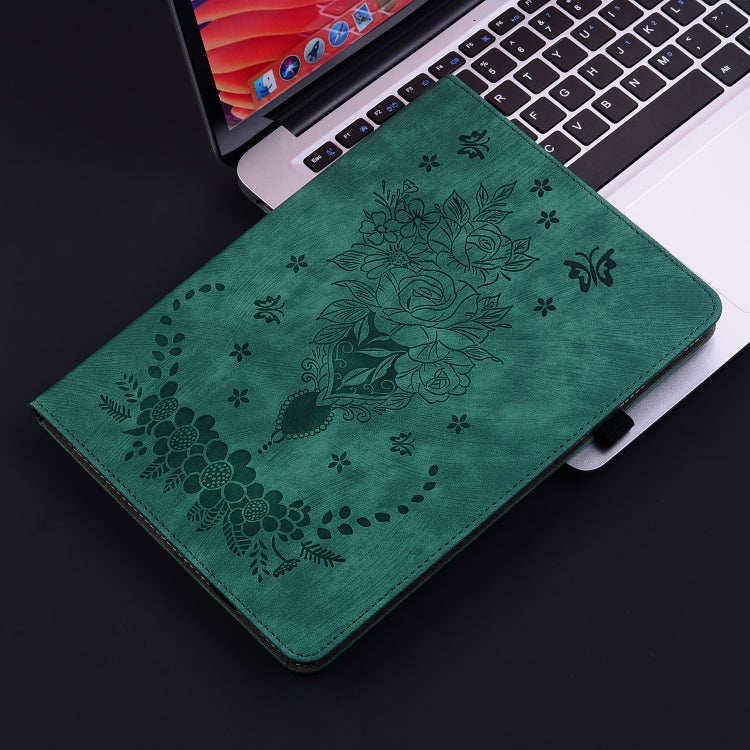 For itel Pad One 10.1 Butterfly Rose Embossed Leather Tablet Case