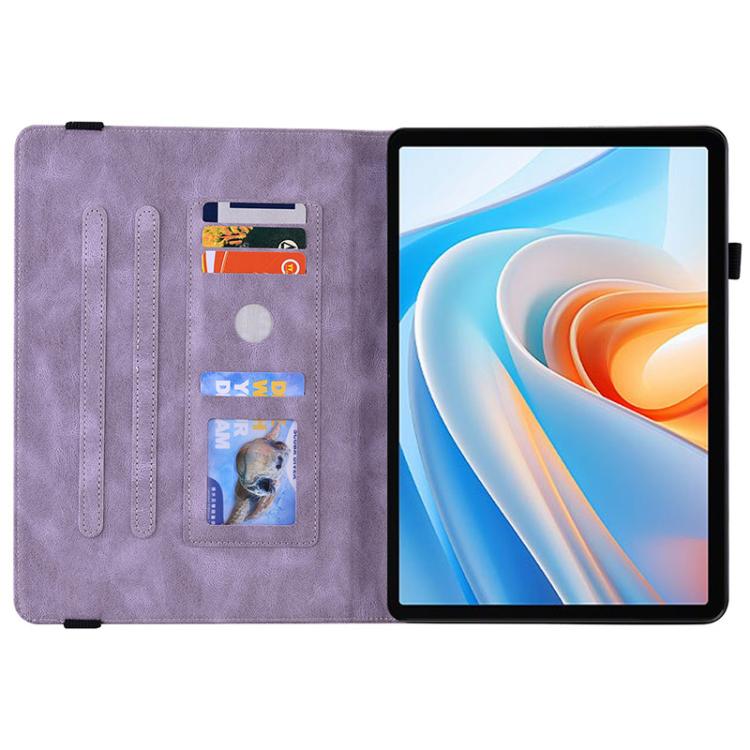 For itel VistaTab 30 Butterfly Rose Embossed Leather Tablet Case