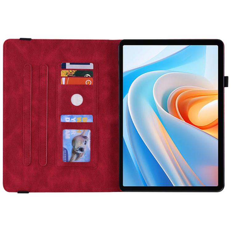 For itel VistaTab 30 Butterfly Rose Embossed Leather Tablet Case